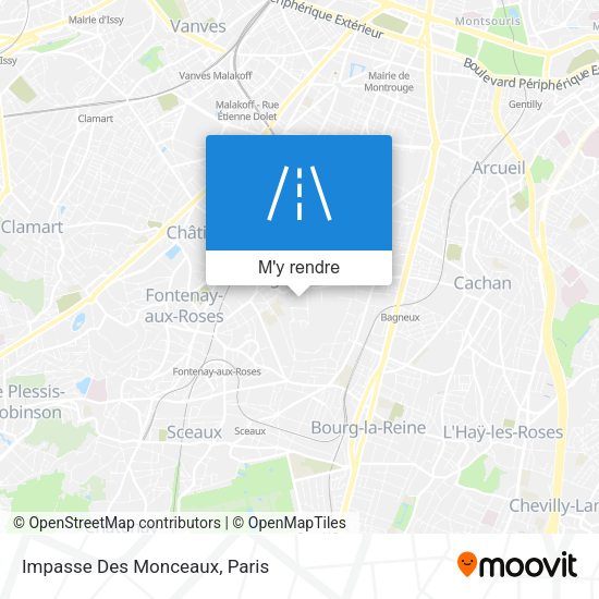 Impasse Des Monceaux plan