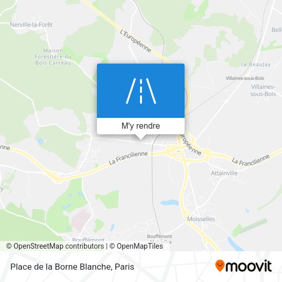 Place de la Borne Blanche plan