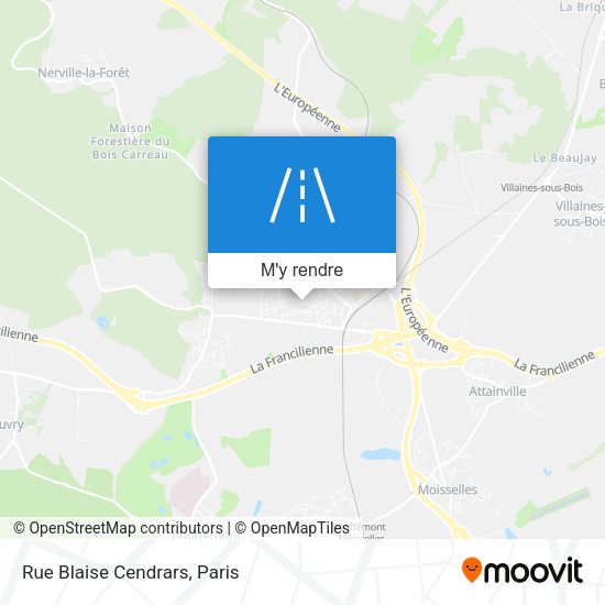 Rue Blaise Cendrars plan