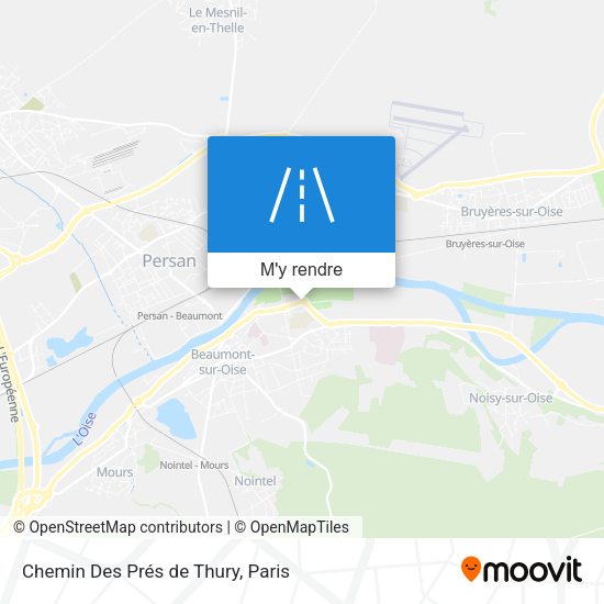 Chemin Des Prés de Thury plan