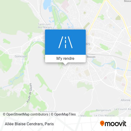 Allée Blaise Cendrars plan