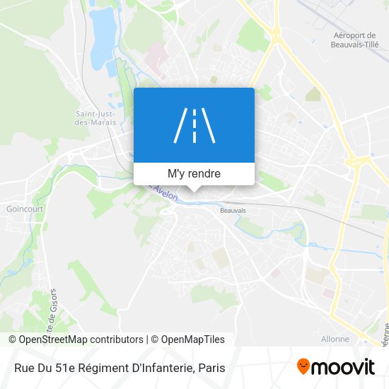 Rue Du 51e Régiment D'Infanterie plan