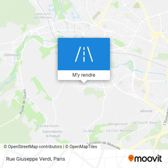 Rue Giuseppe Verdi plan
