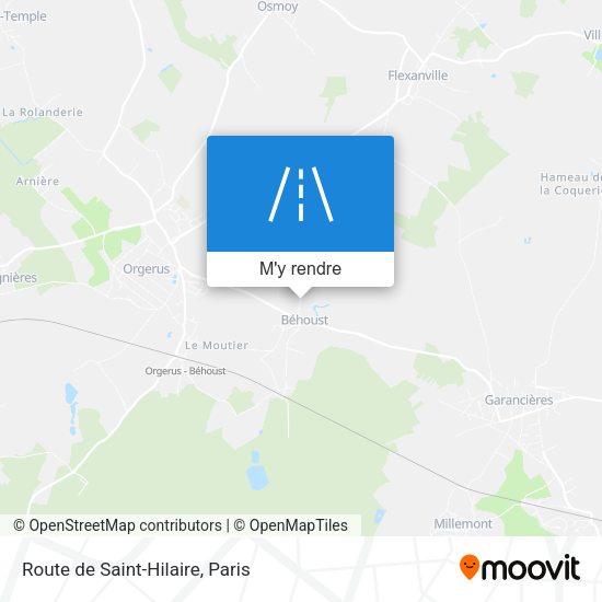 Route de Saint-Hilaire plan