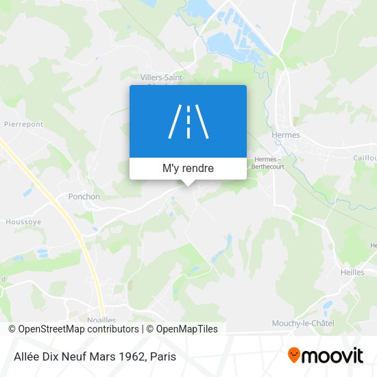 Allée Dix Neuf Mars 1962 plan