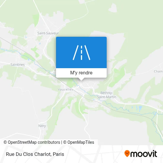 Rue Du Clos Charlot plan