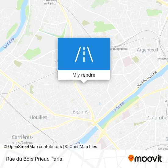 Rue du Bois Prieur plan