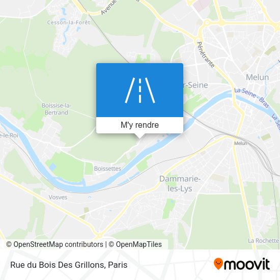Rue du Bois Des Grillons plan