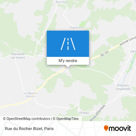 Rue du Rocher Bizet plan