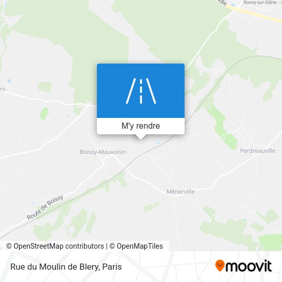 Rue du Moulin de Blery plan