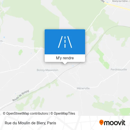 Rue du Moulin de Blery plan