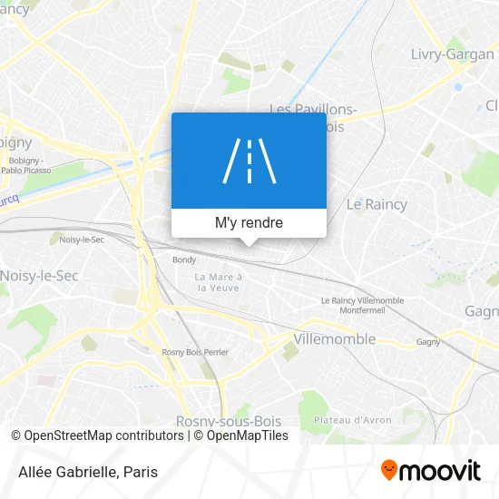 Allée Gabrielle plan