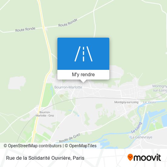 Rue de la Solidarité Ouvrière plan