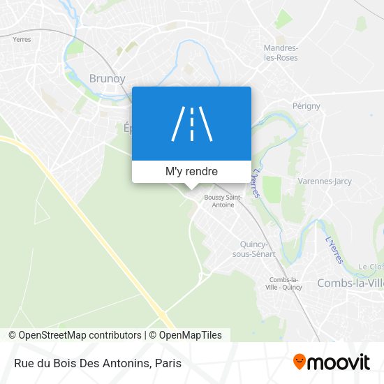 Rue du Bois Des Antonins plan