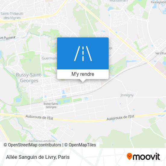 Allée Sanguin de Livry plan