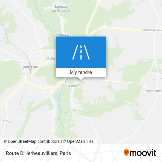 Route D'Herbeauvilliers plan