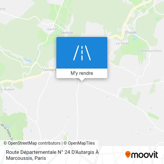 Route Départementale N° 24 D'Autargis À Marcoussis plan