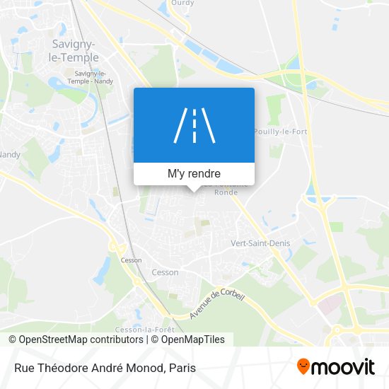 Rue Théodore André Monod plan