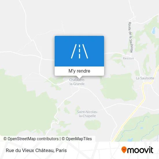 Rue du Vieux Château plan