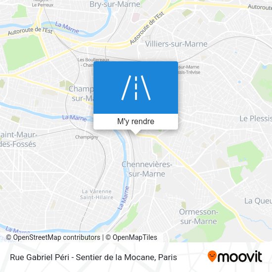 Rue Gabriel Péri - Sentier de la Mocane plan
