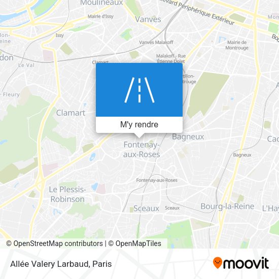 Allée Valery Larbaud plan