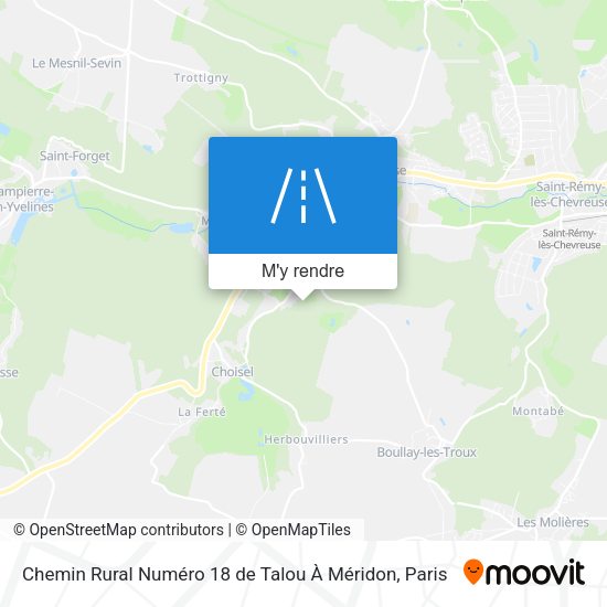 Chemin Rural Numéro 18 de Talou À Méridon plan