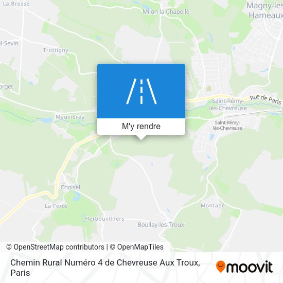 Chemin Rural Numéro 4 de Chevreuse Aux Troux plan