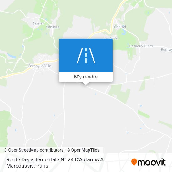 Route Départementale N° 24 D'Autargis À Marcoussis plan