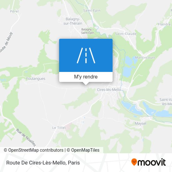 Route De Cires-Lès-Mello plan