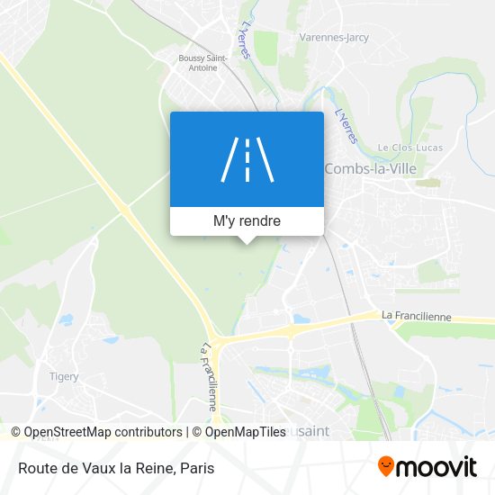 Route de Vaux la Reine plan