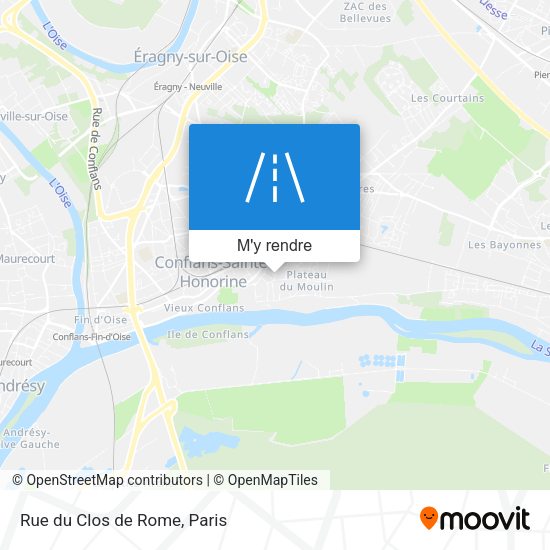 Rue du Clos de Rome plan