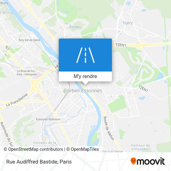 Rue Audiffred Bastide plan