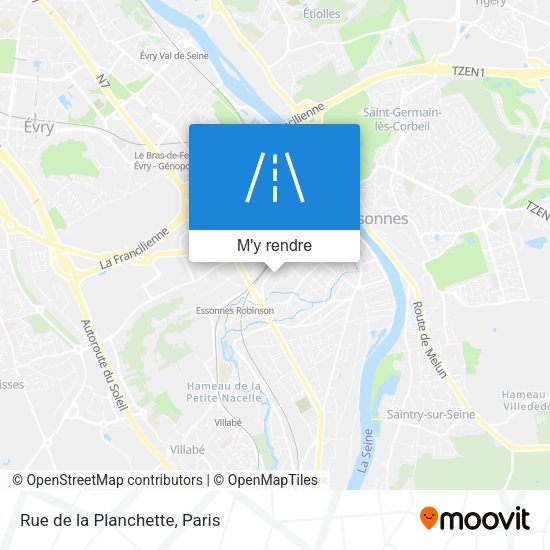 Rue de la Planchette plan