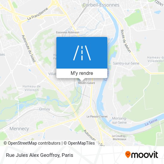 Rue Jules Alex Geoffroy plan