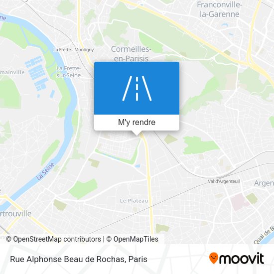 Rue Alphonse Beau de Rochas plan