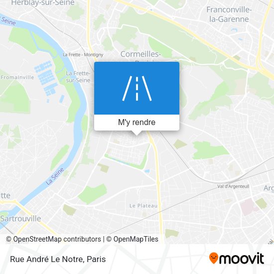 Rue André Le Notre plan