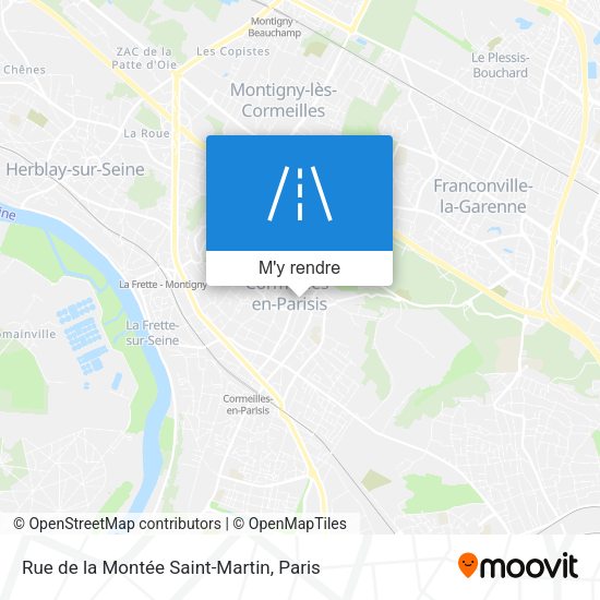 Rue de la Montée Saint-Martin plan