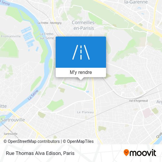 Rue Thomas Alva Edison plan
