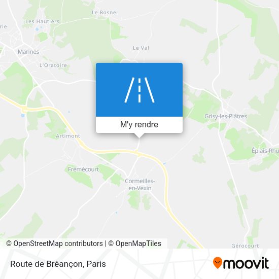 Route de Bréançon plan