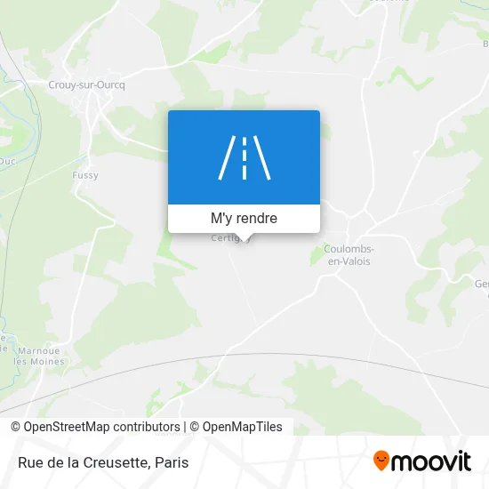 Rue de la Creusette plan