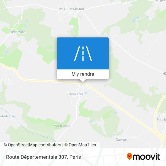 Route Départementale 307 plan