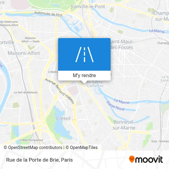 Rue de la Porte de Brie plan