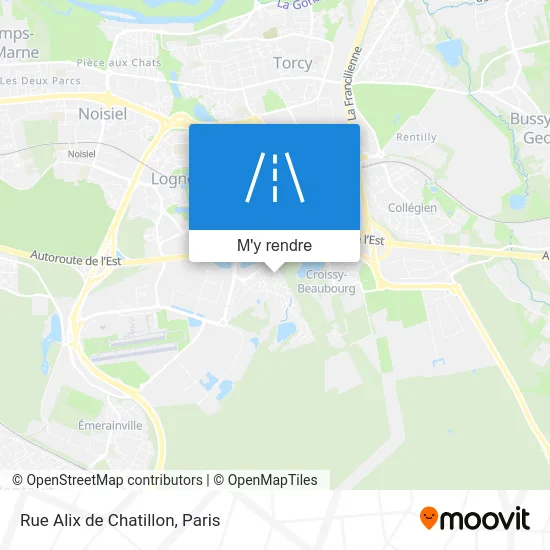 Rue Alix de Chatillon plan