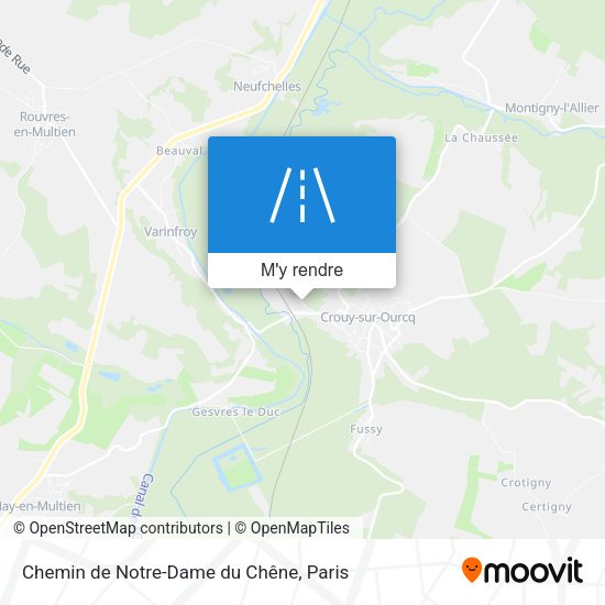Chemin de Notre-Dame du Chêne plan