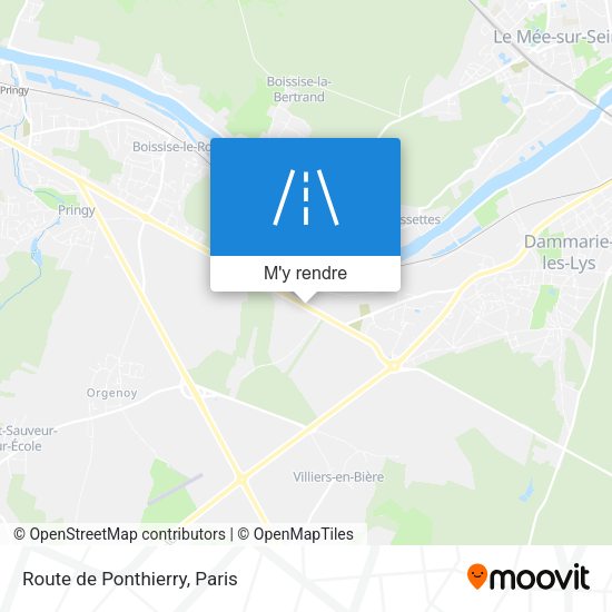 Route de Ponthierry plan
