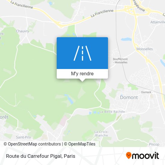 Route du Carrefour Pigal plan