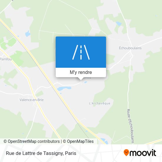 Rue de Lattre de Tassigny plan