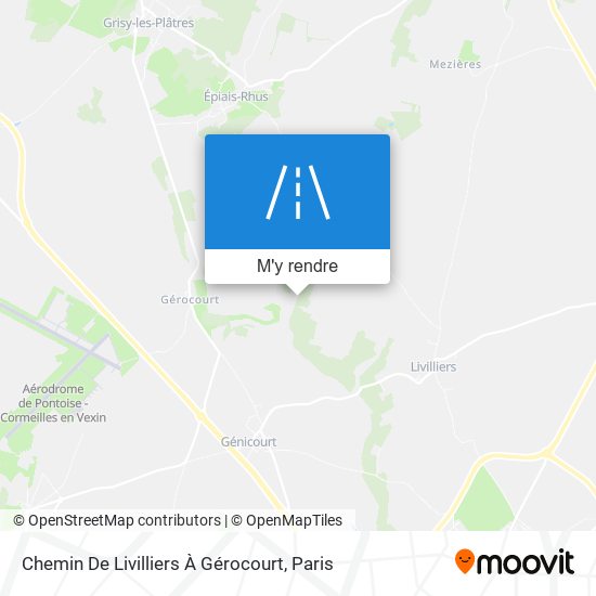 Chemin De Livilliers À Gérocourt plan