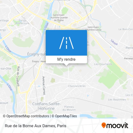 Rue de la Borne Aux Dames plan