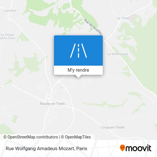 Rue Wolfgang Amadeus Mozart plan